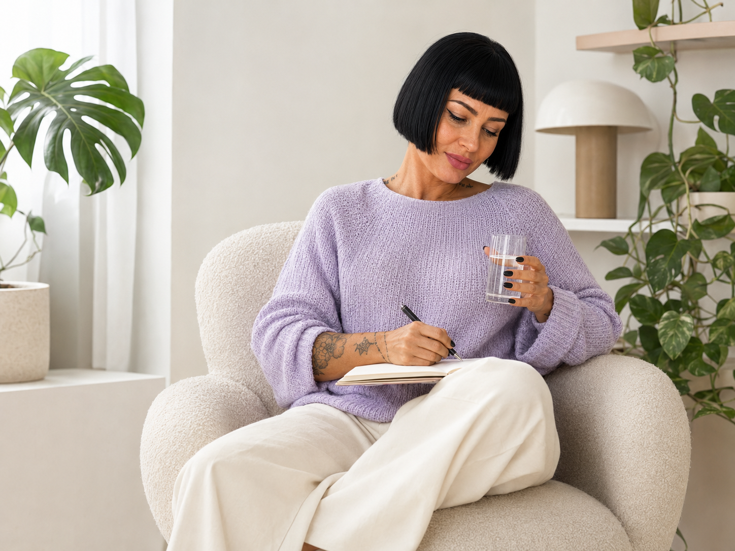 Frau in einem persönlichen Self-Care-Moment